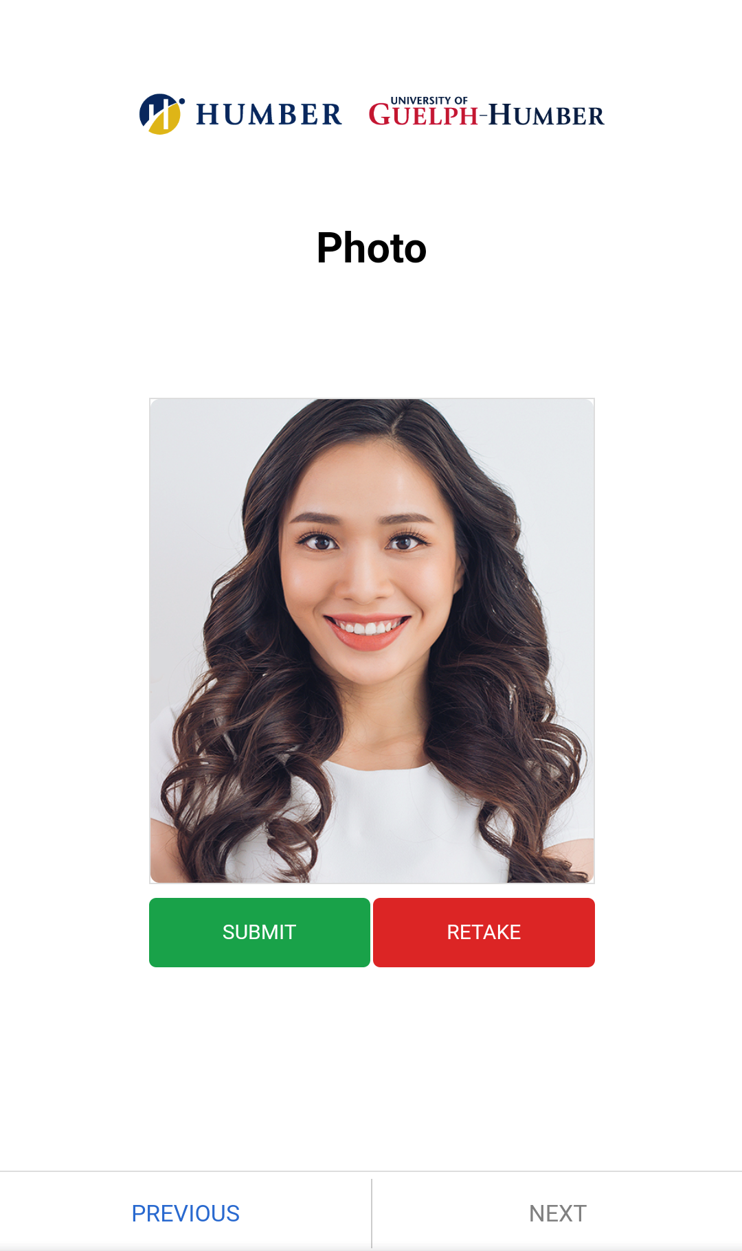 Screenshot of photo upload confirmation