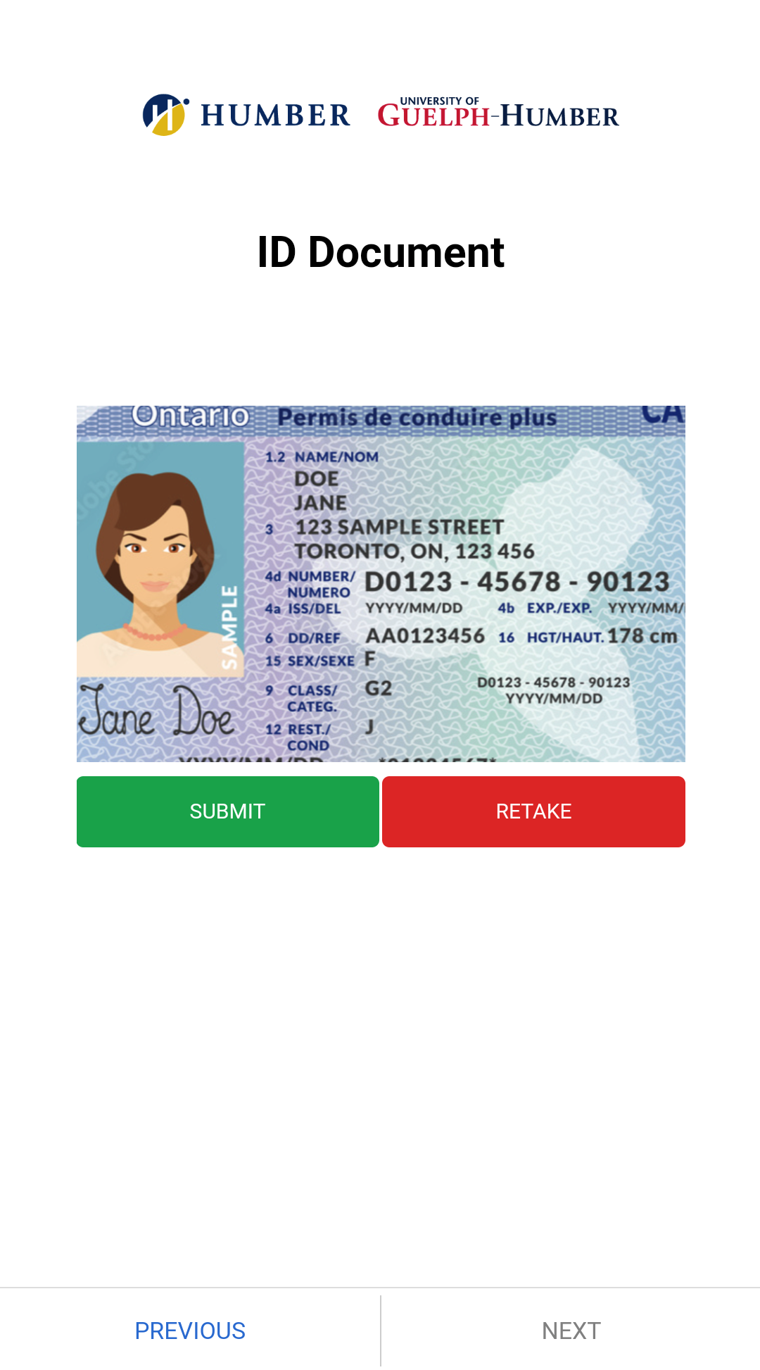 uploaded ID document Submission confirmation