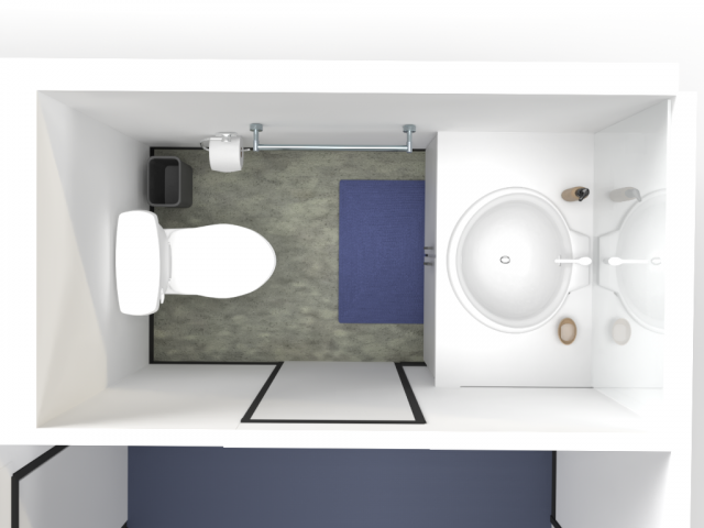 Semi Suite Washroom Top View